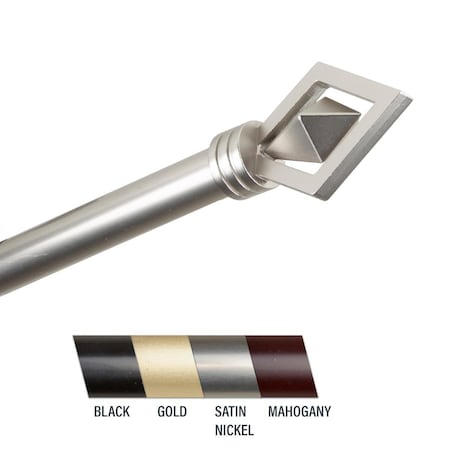 Central Design Lance 1 in. Curtain Rod; 66-120 in. - Satin Nickel 100-69-665